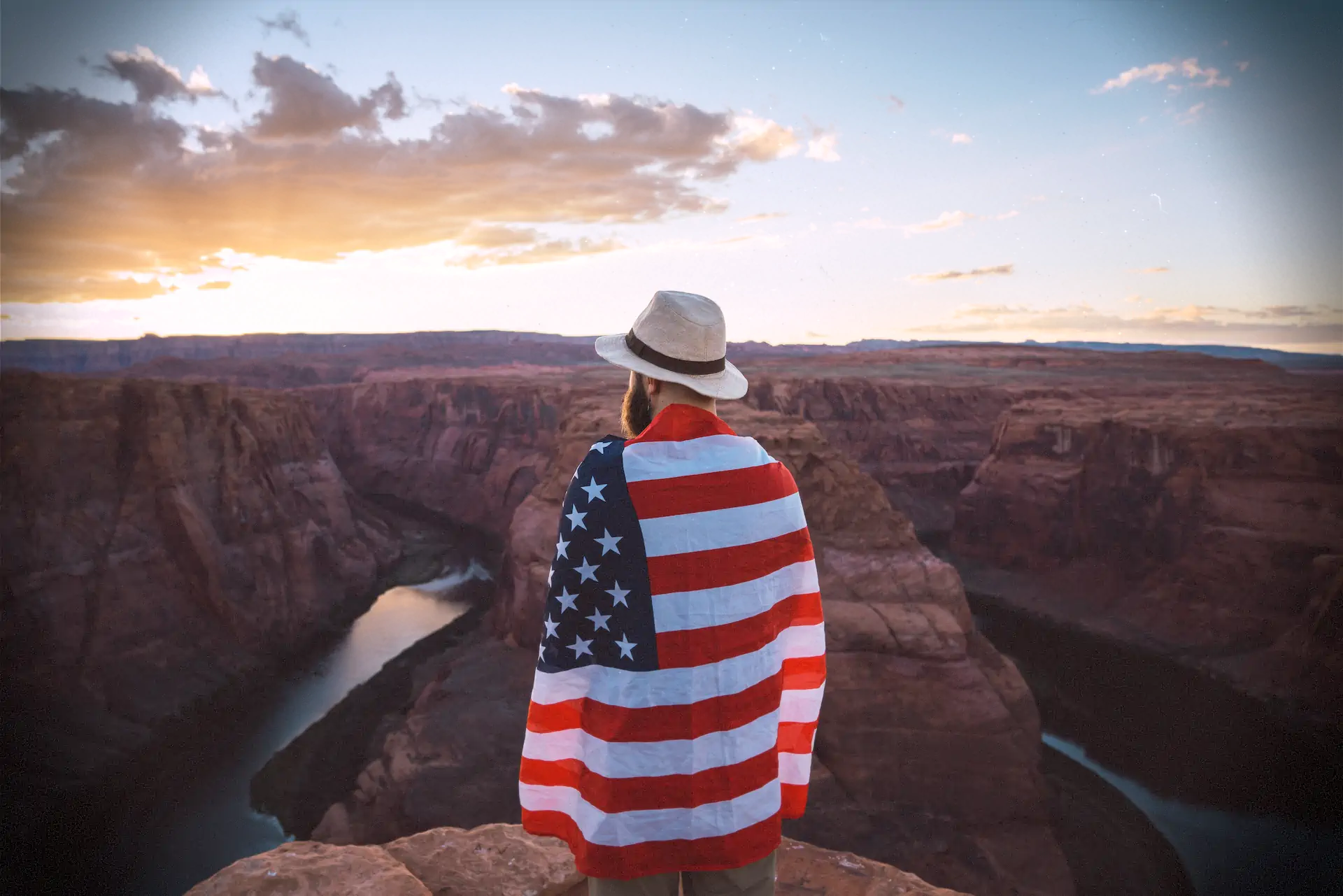 Usa flag near canyon hopenetwork